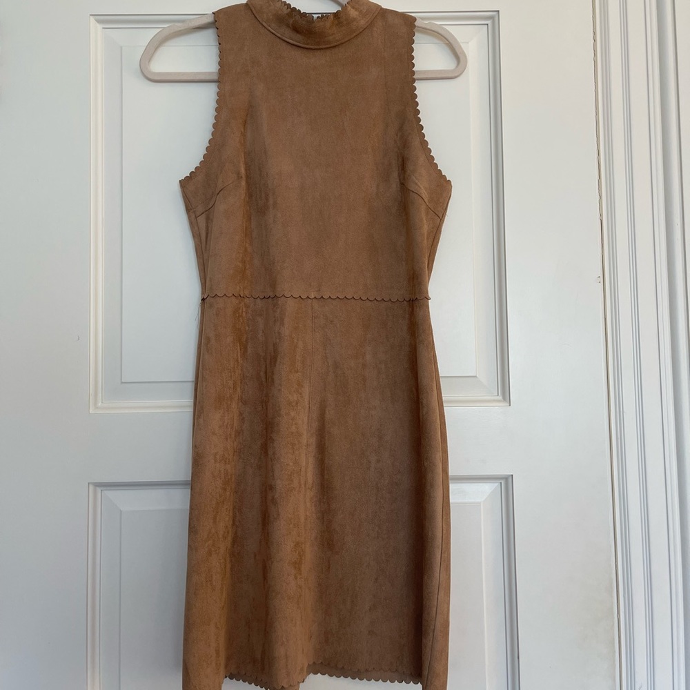 Brown Suede Mini Dress